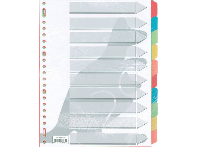 Tabblad Kangaro 23r PE410M 10 delig assorti karton