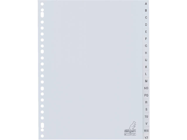 Tabblad Kangaro 23r G420AZM 20dlg alfabet grijs PP