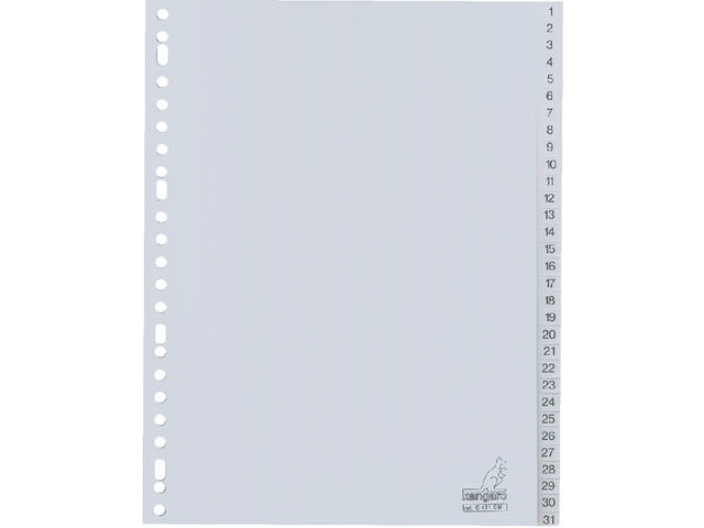 Tabblad Kangaro 23r G431CM 1 31 genummerd grijs PP