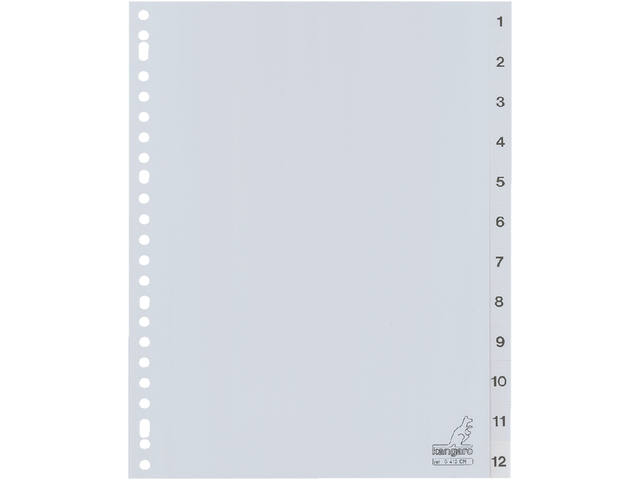 Tabblad Kangaro 23r G412CM 1 12 genummerd grijs PP