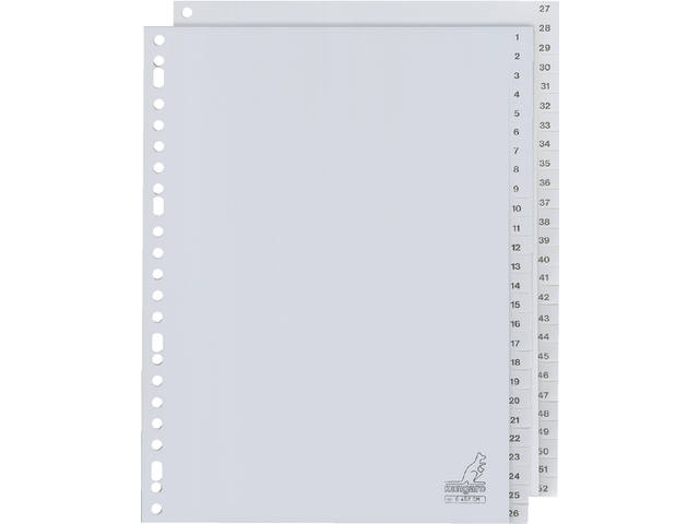 Tabblad Kangaro 23r G452CM 1 52 genummerd grijs PP