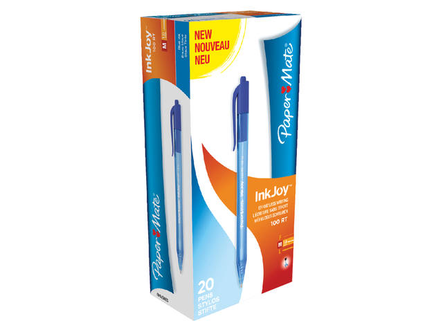 Balpen Papermate Inkjoy 100 RT M blauw
