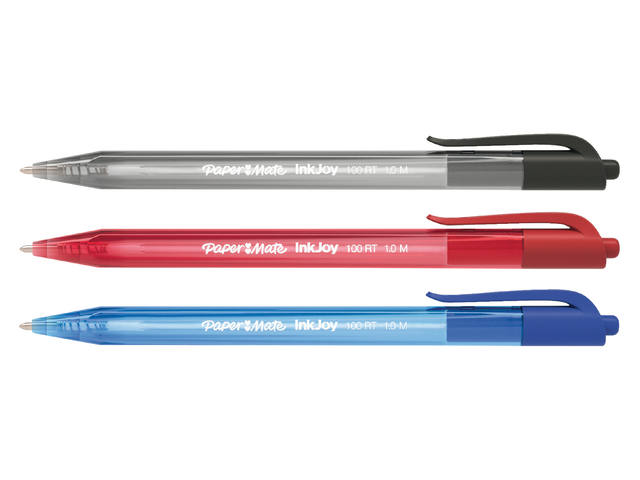 Balpen Papermate Inkjoy 100 RT M zwart
