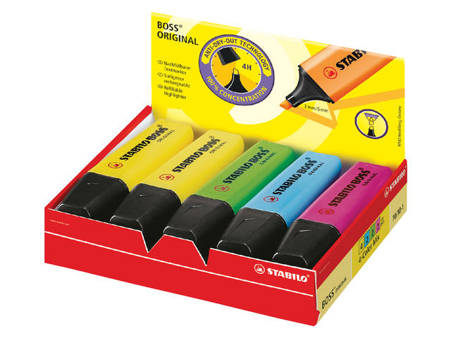 Markeerstift STABILO BOSS 70/10 10st assorti