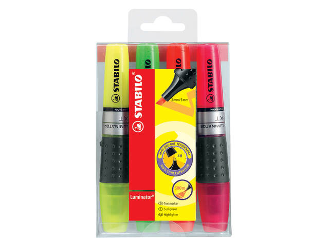 Markeerstift STABILO Luminator XT 71/4 4st assorti