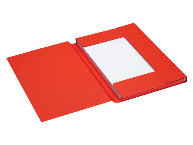 Dossiermap Secolor folio 3kl recy karton 250gr rd