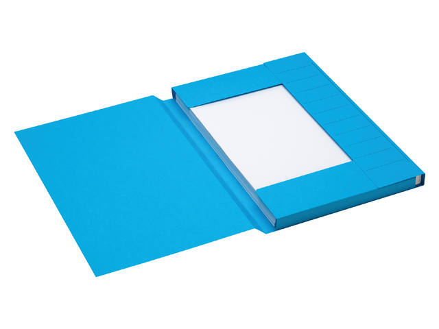 Dossiermap Secolor folio 3kl recy karton 250gr bl