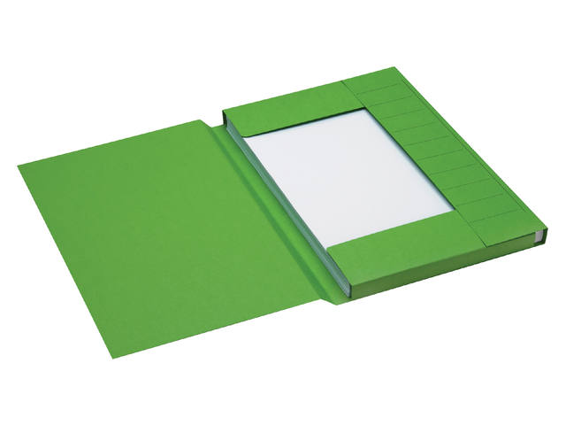 Dossiermap Secolor folio 3kl recy karton 250gr gn