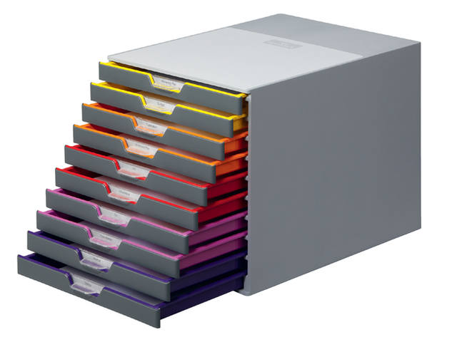 Ladenbox Durable Varicolor 10 laden grijs