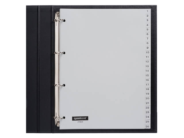 Tabblad Quantore A4 4rings pp 1-52 grijs