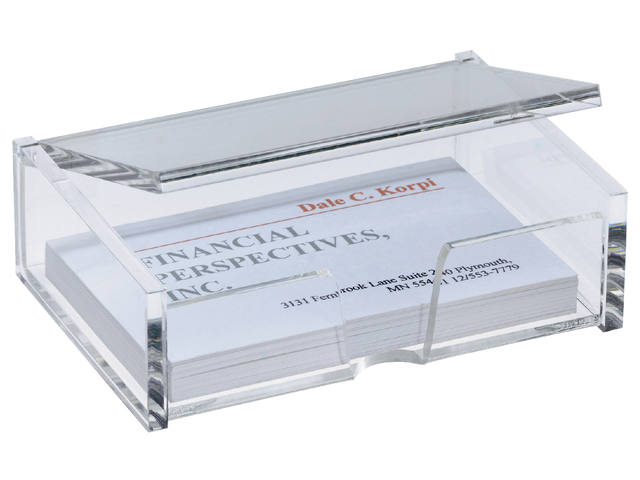 Visitekaartbak Sigel 80krt 90x58mm glashelder