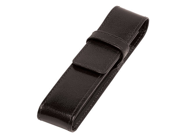 Pennenetui 321 buffelleer 1dlg zwart