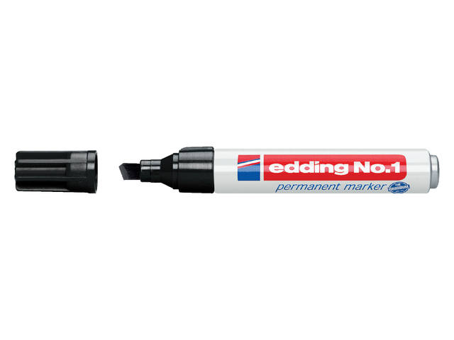 Viltstift edding 1 schuin 1-5mm zwart