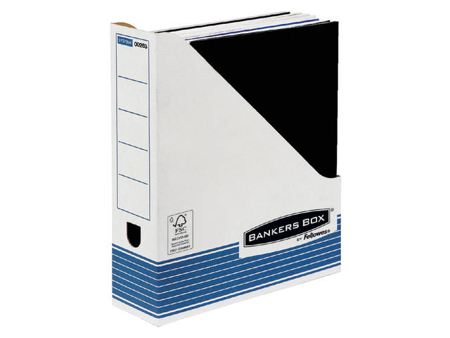 Tijdschriftcassette Bankers box system A4  wt bl