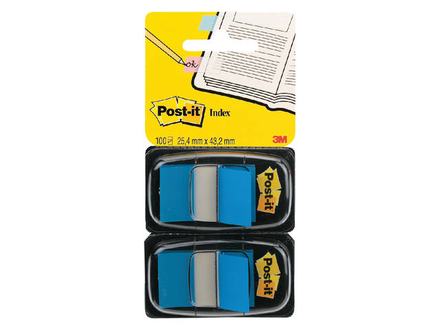 Indextabs Post-it 680 25.4x43.2mm duopack blauw