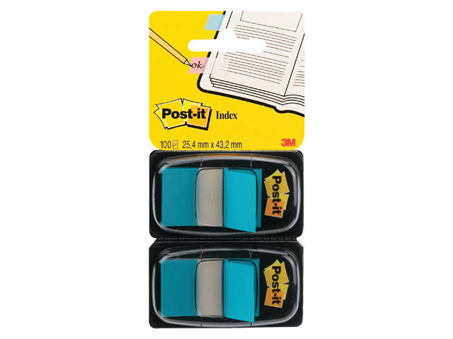 Indextabs Post-it 680 25.4x43.2mm duopack blauw