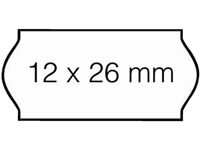 Prijsetiket 12x26mm Open-Data C6 permanent wit