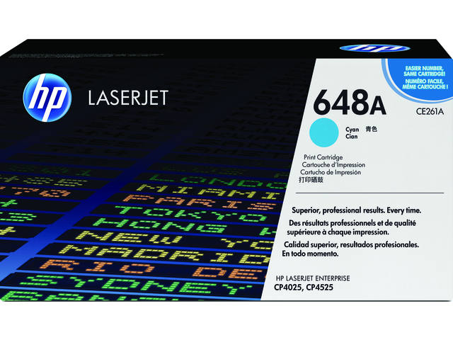 Tonercartridge HP CE261A 648A blauw
