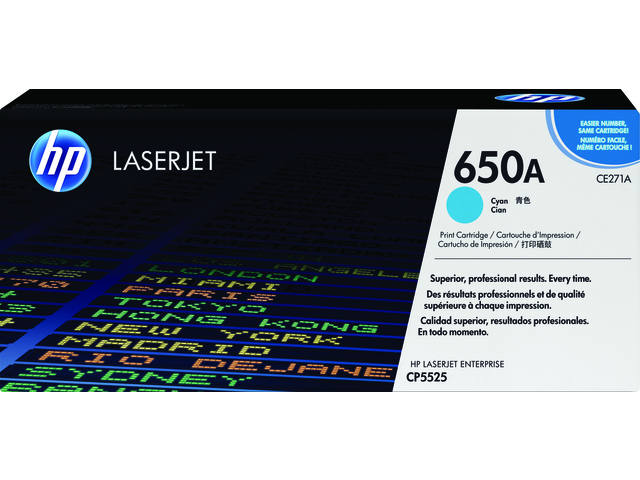 Tonercartridge HP CE271A 650A blauw