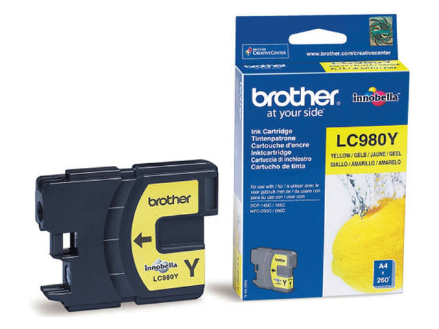 Inktcartridge Brother LC-980Y geel
