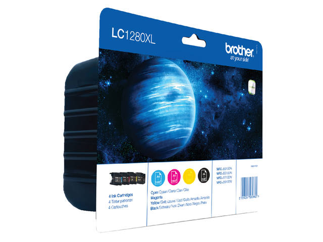 Inktcartridge Brother LC-1280XLVALBP zw +3kleuren