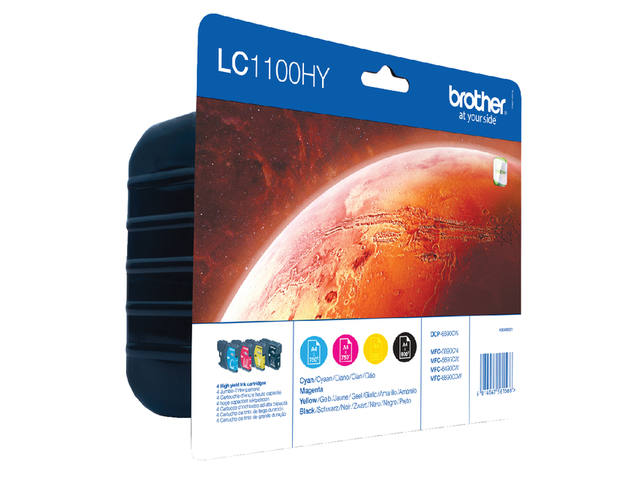 Inktcartridge Brother LC-1100HYVALBP zw +3kleuren