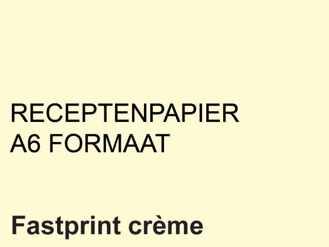 Receptpapier Fastprint A6 80gr creme