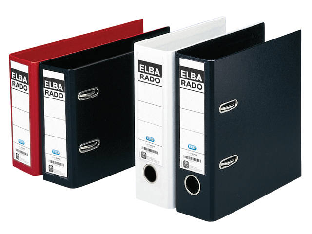 Ordner Elba Rado Plast a5 75mm pvc zwart