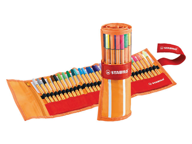 Fineliner STABILO point 88/30 rollerset F ass 30st