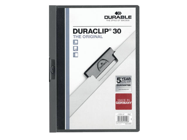 Klemmap Durable Duraclip A4 3mm 30v dgs
