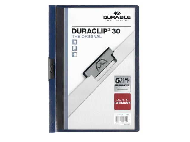 Klemmap Durable Duraclip A4 3mm 30v nbl