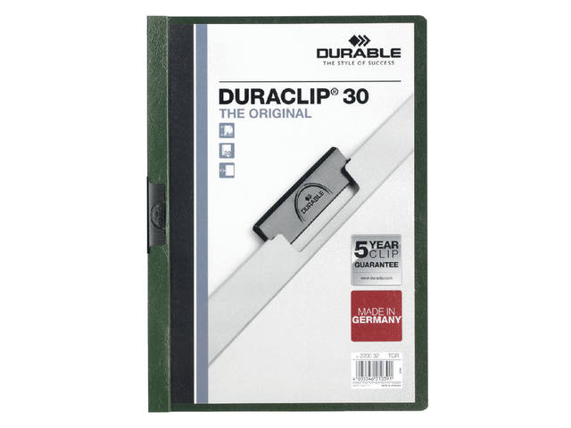 Klemmap Durable Duraclip A4 3mm 30v dgn