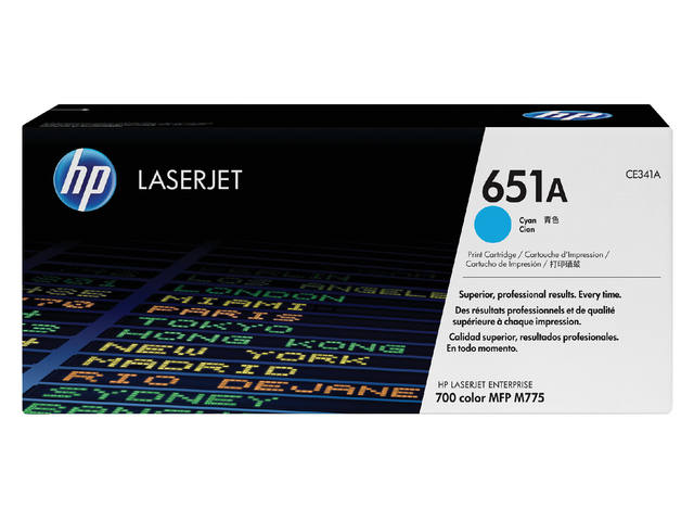 Tonercartridge HP CE341A 651A blauw