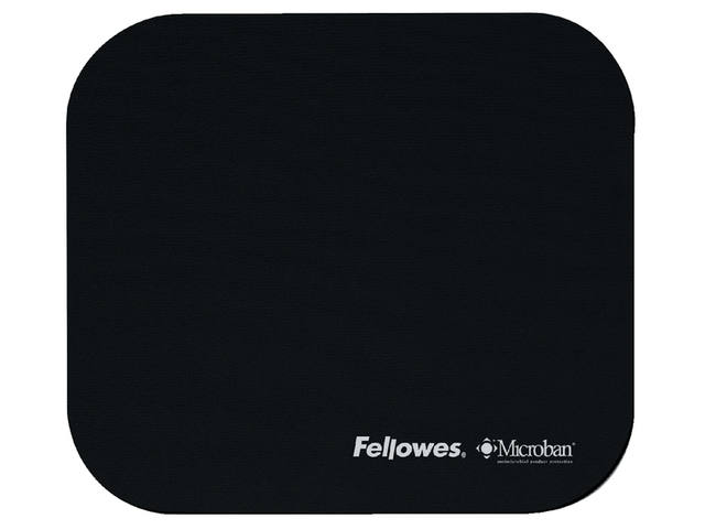 Muismat Fellowes microban antibacterieel zwart