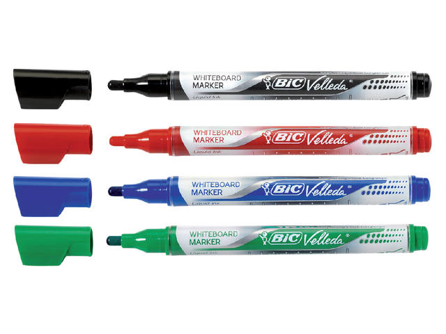 Whiteboardmarker Bic liquid rond M zwart
