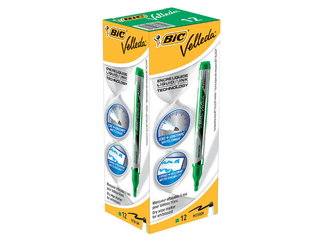 Whiteboardmarker Bic liquid rond M groen