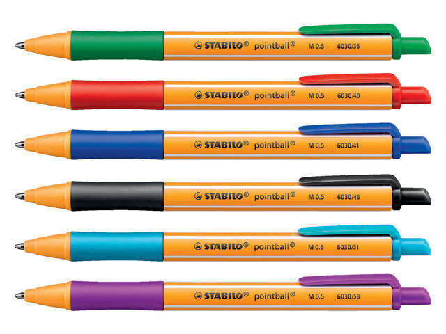 Balpen STABILO pointball 6030/41 M blauw
