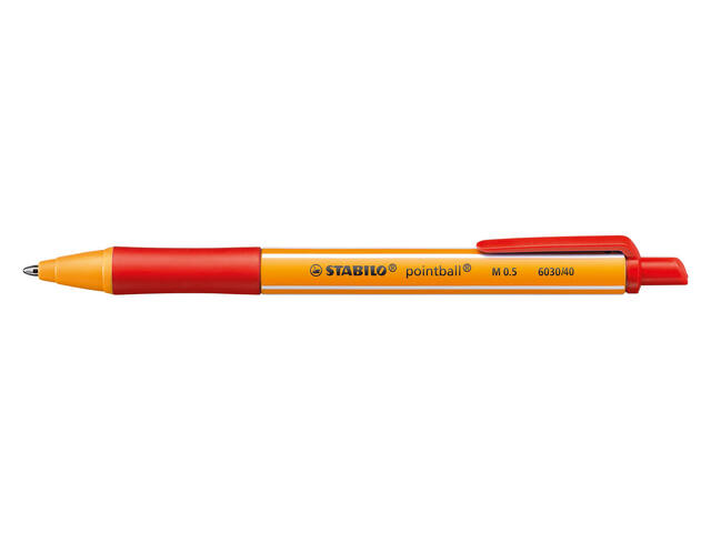 Balpen STABILO pointball 6030/40 M rood