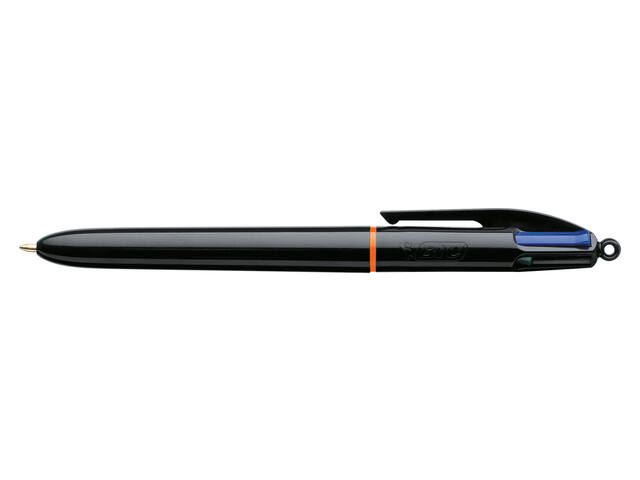 Balpen Bic 4kleuren pro met ring M zwart