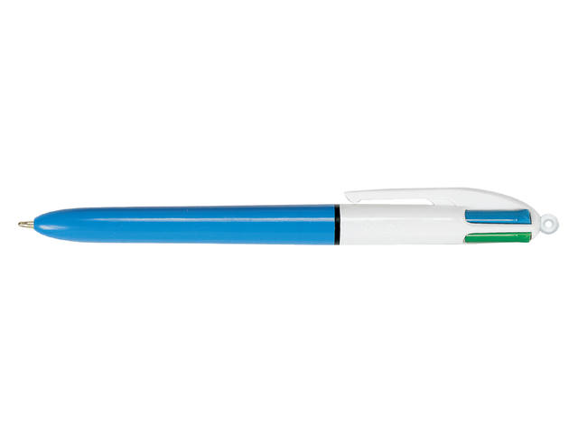 Balpen Bic 4kleuren M lichtblauw