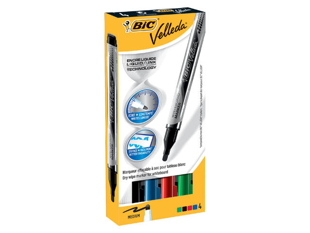 Whiteboardmarker Bic liquid rond M assorti
