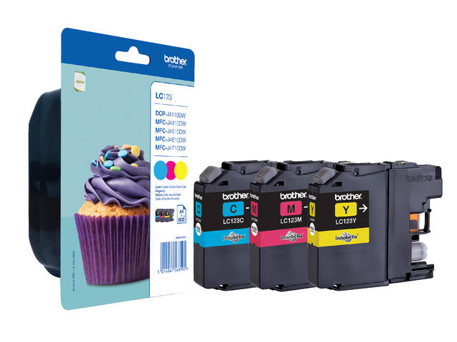 Inktcartridge Brother LC-123RBWBP 3 kleuren