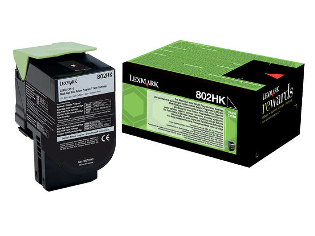 Tonercartridge Lexmark 80C2HK0 prebate zwart