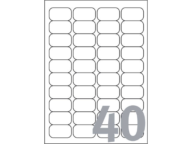 Etiket Avery J8654-25 45.7x25.4mm wit 1000st