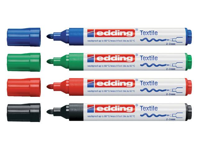 Textielmarker edding 4500 rond 2-3mm zwart