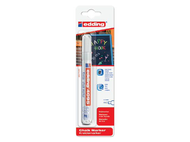 Krijtstift edding 4095 rond 2-3mm wit