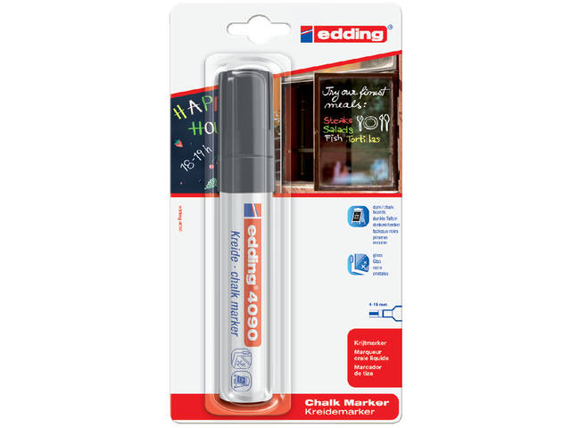 Krijtstift edding 4090 window blok 4-15mm zwart