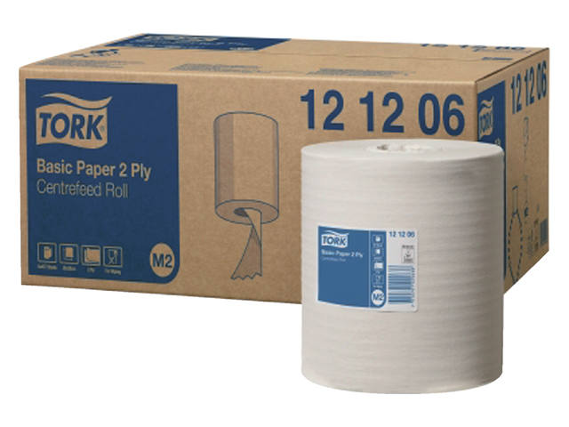 Poetspapier Tork M2 Universal 2laags 160m wit