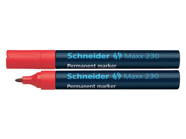 Permanent marker Schneider Maxx 230  1-3mm rood