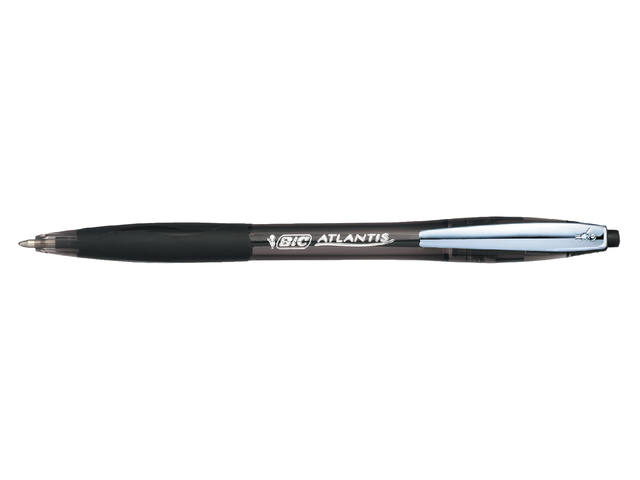 Balpen Bic Atlantis soft clic M zwart
